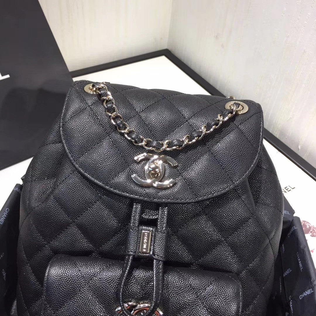 Chanel DUMA LEATHER BACKPACK BLACK