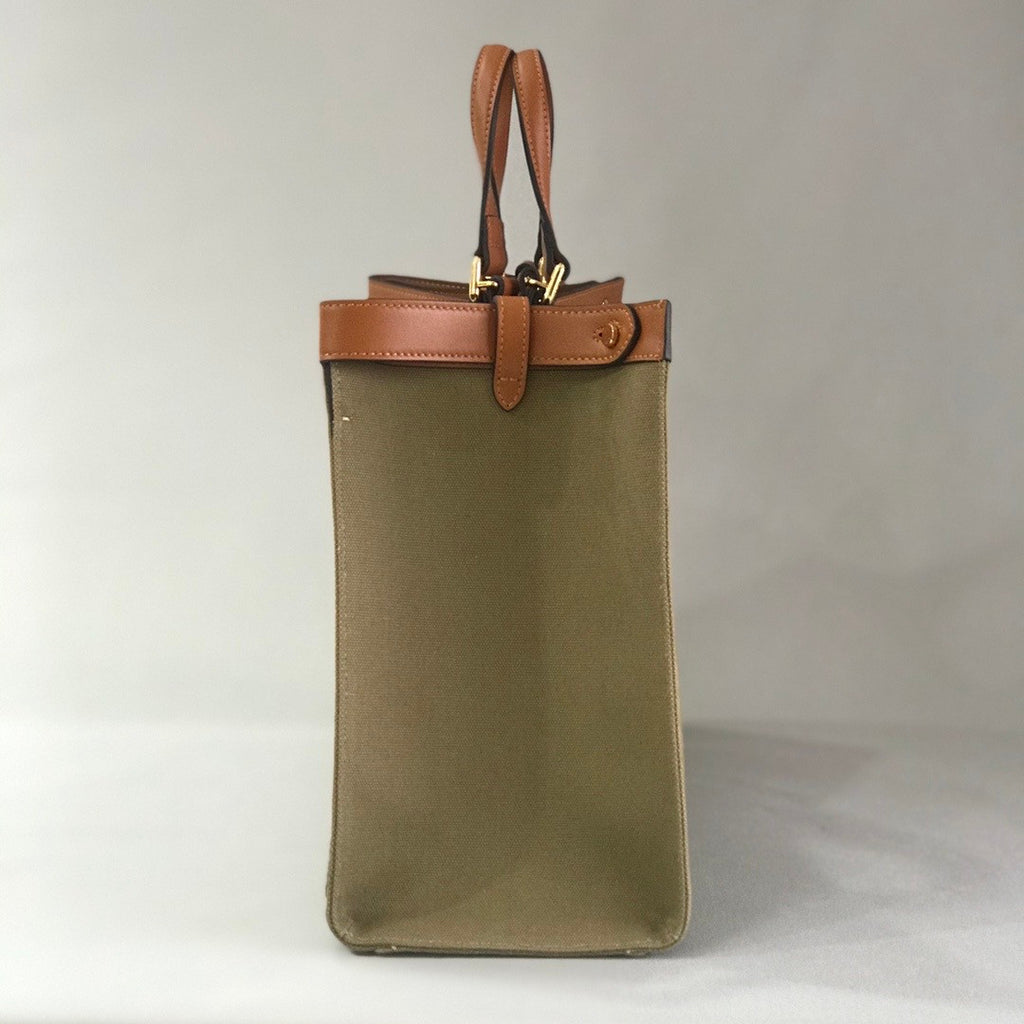 Fendi PEEKABOO X-TOTE Green canvas bag