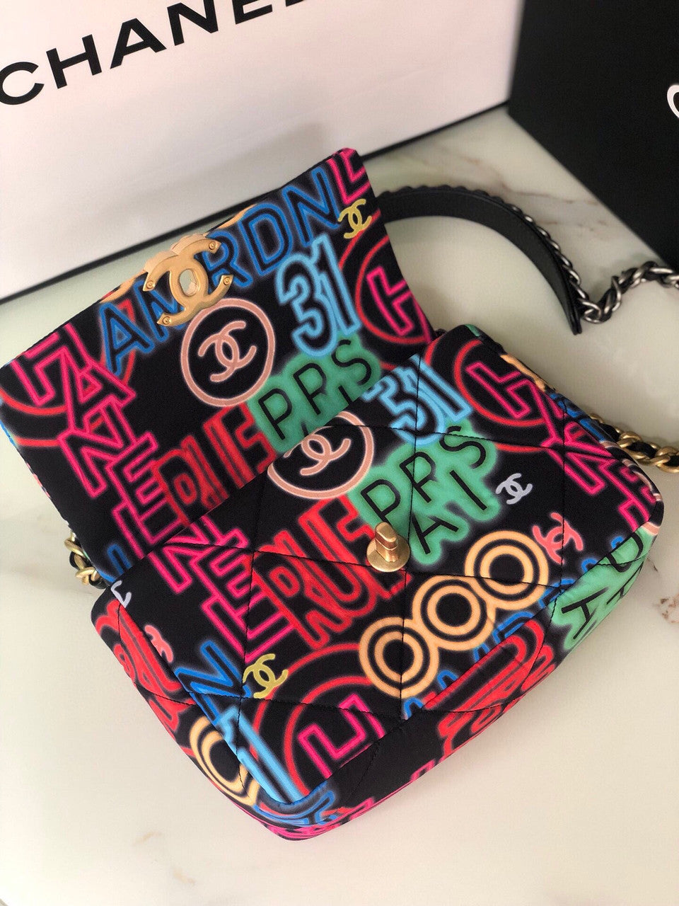 Chanel Limited Edition Graffiti  19 flap bag