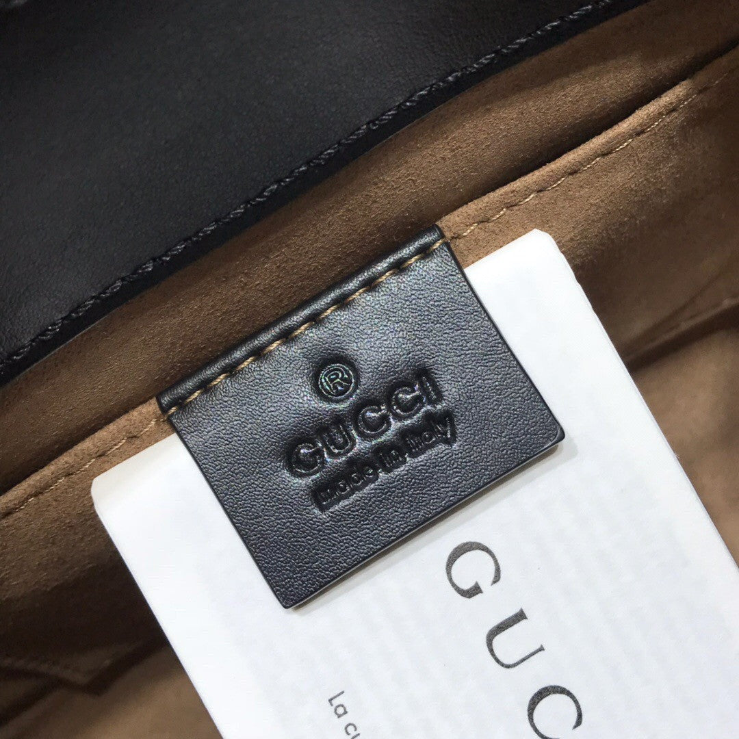 Gucci Padlock small GG bees shoulder bag