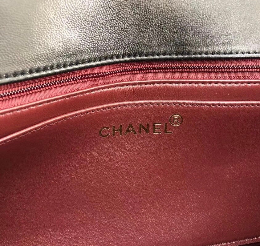 Chanel vintage duo flap bag Black