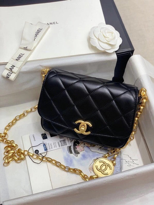 Chanel Small Flap Bag AS2189 with Gold Coin Charms
