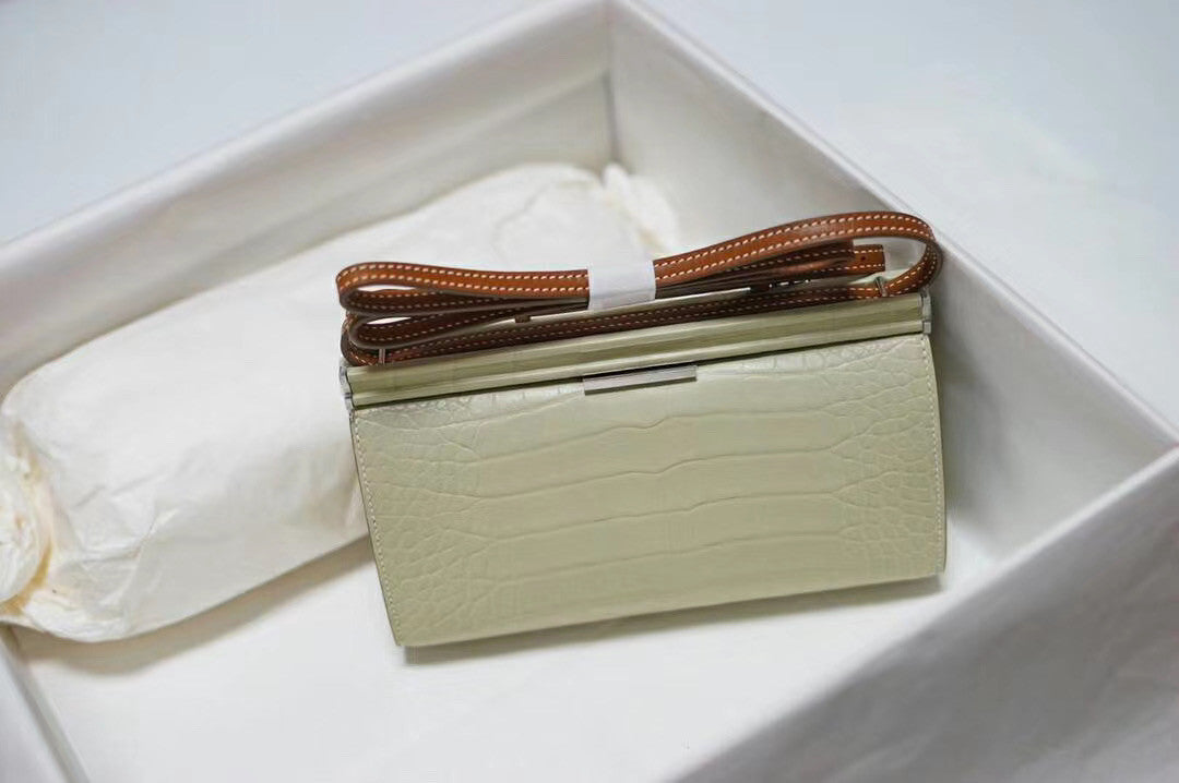 Hermes Clic-H 21 bag Green Alligator with Palladium hardwares