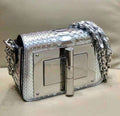 Tom Ford PYTHON MEDIUM CHAIN NATALIA SILVER