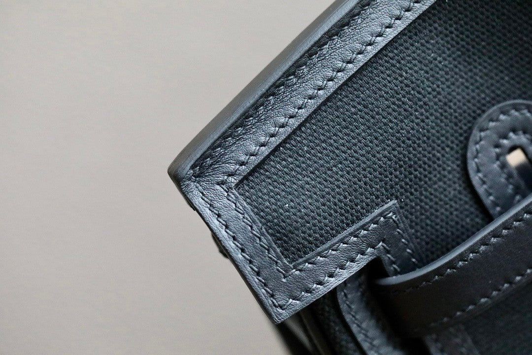 Hermes Limited Edition Cargo Birkin 35 cm Black Swift and canvas