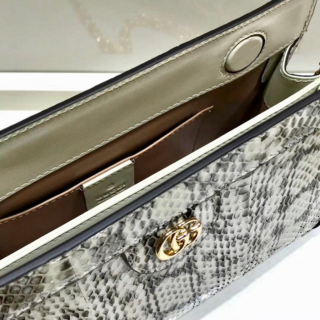 Gucci Ophidia small snakeskin shoulder bag Grey