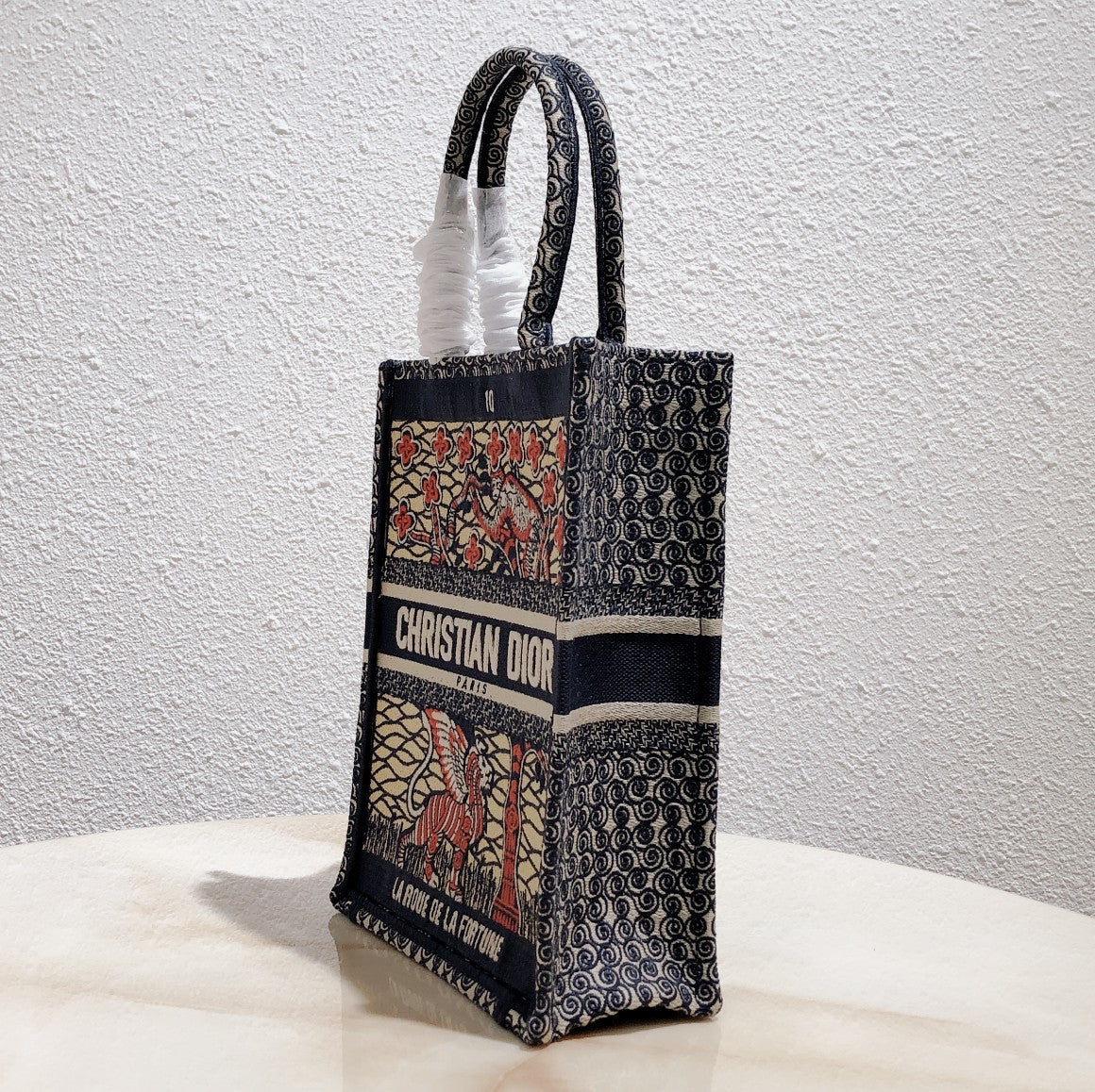 Christian Dior MULTICOLOR TAROT SOLEIL EMBROIDERED VERTICAL DIOR BOOK TOTE 18