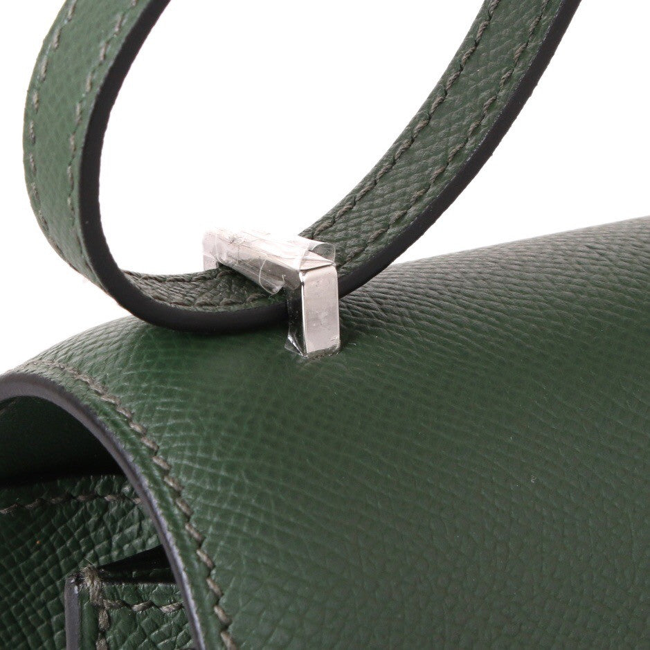 Hermes  Vert Anglais 2Q Constance 18 Epsom bag with Palladium Hardwares