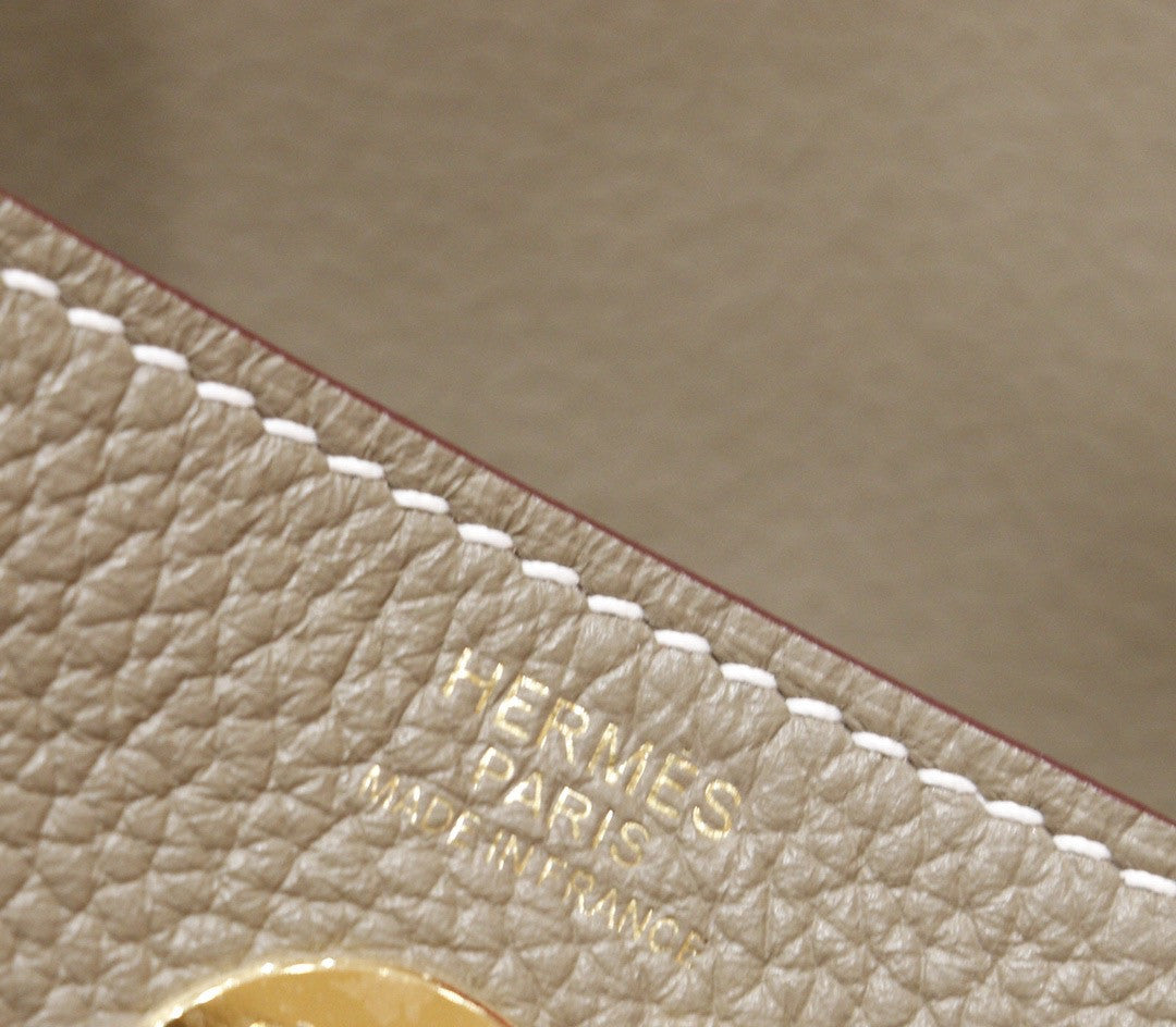 Hermes Mini Lindy 20cm Bag Etopue Togo Leather Gold Hardware