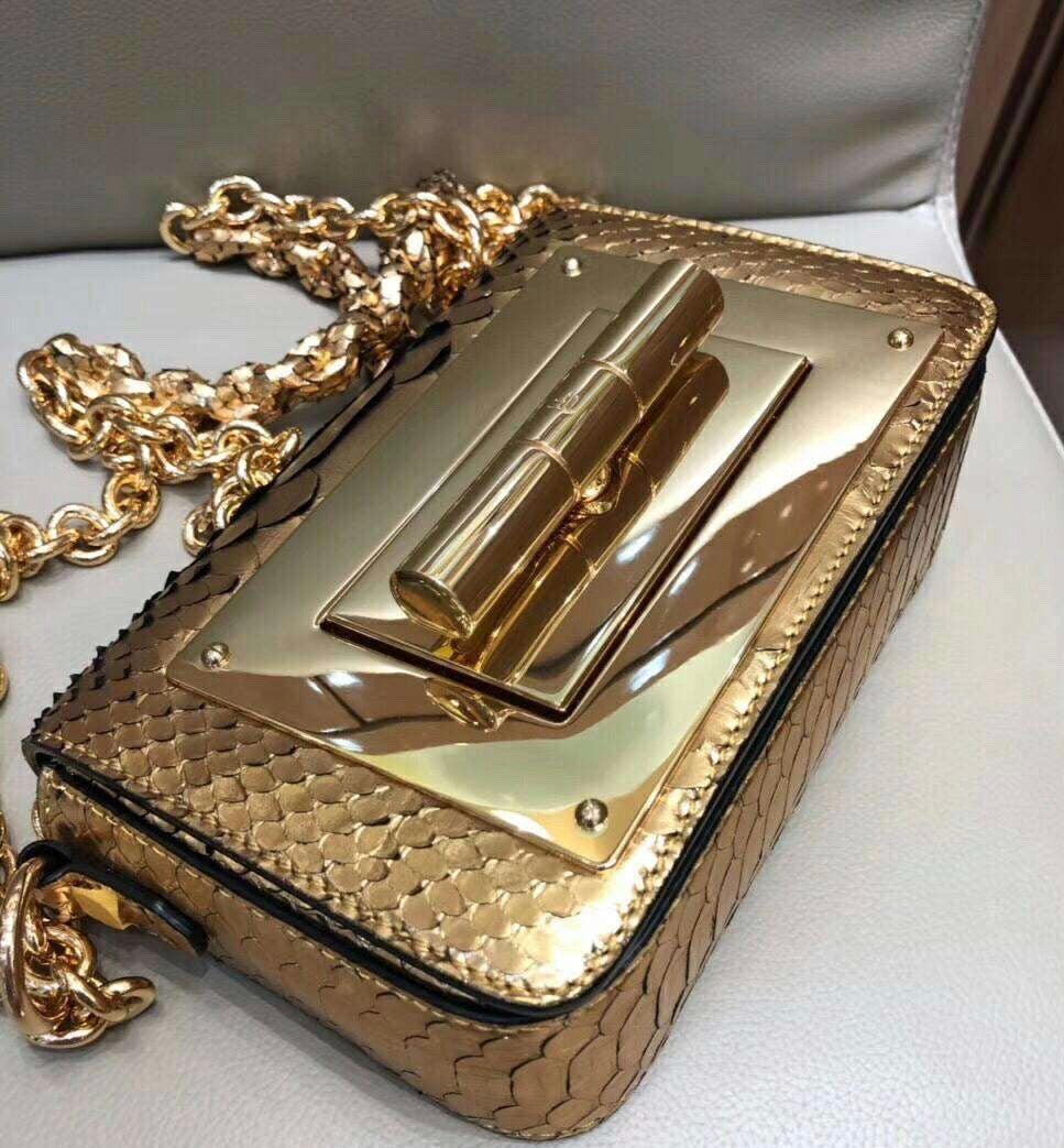 Tom Ford PYTHON MEDIUM CHAIN NATALIA ROSE GOLD