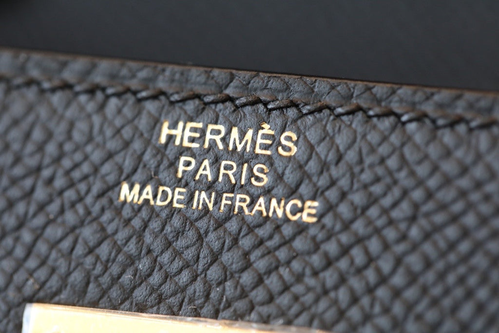 Hermes Kelly Wallet to Go Black EPSOM GHW
