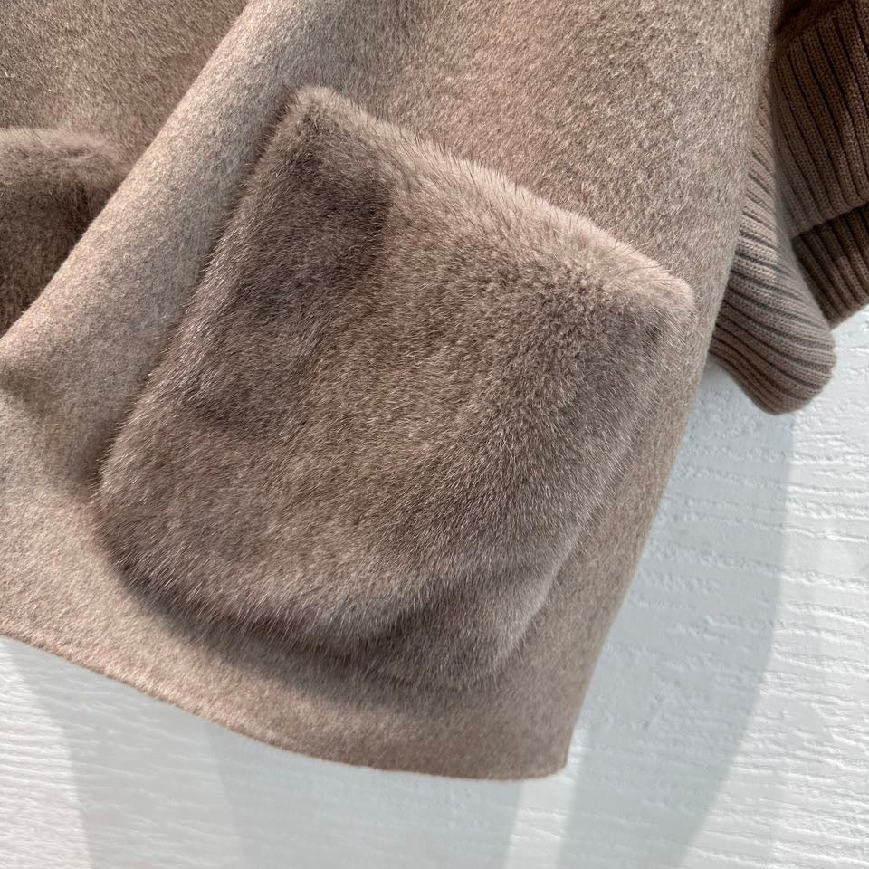 Loro Piana Mink Fur Cape Coat — Copenhagen Purple Label — Fall/Winter 2026-2027 Loro Piana