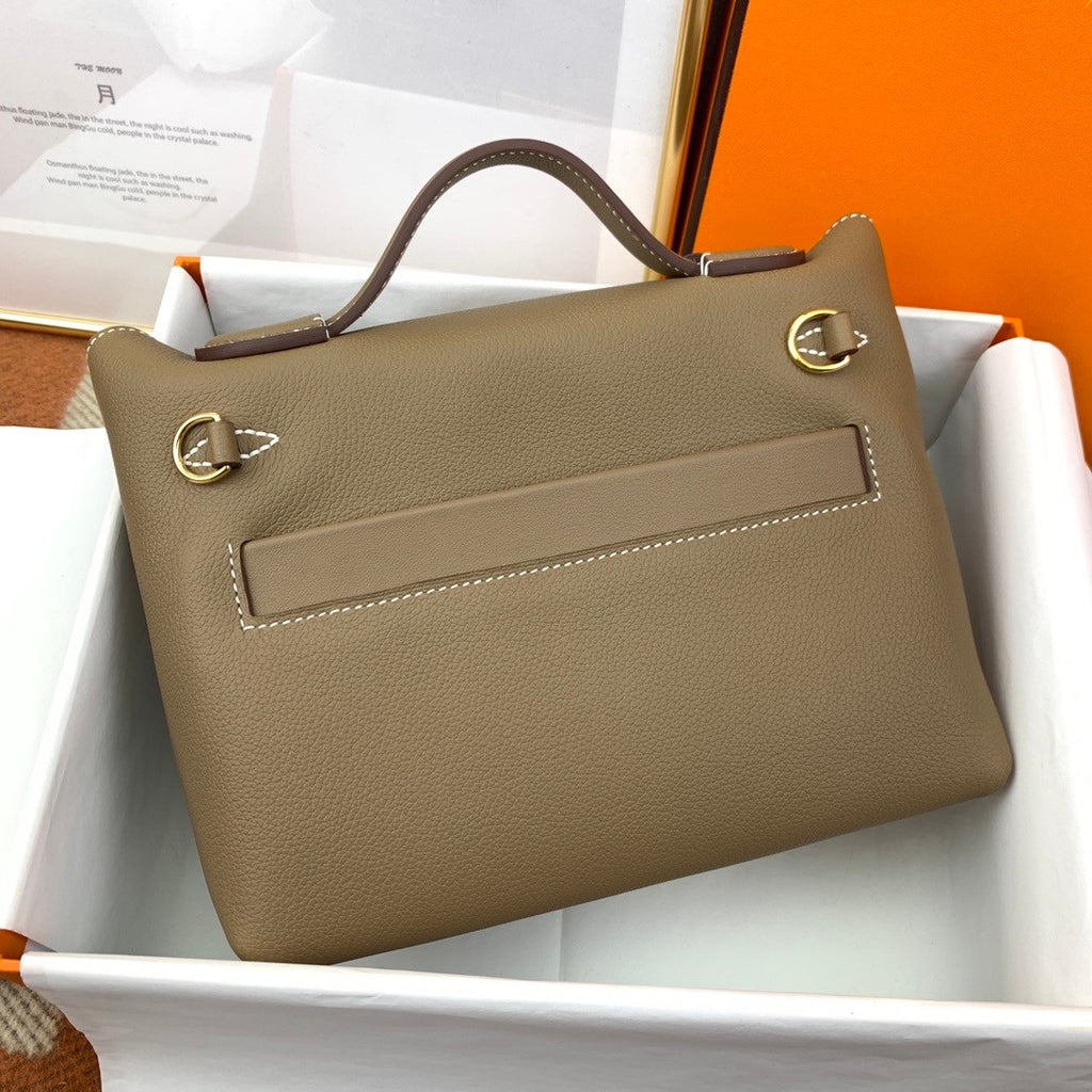 Hermès Mini 24/24 – 21 Bag Etoupe Evercolor/Swift leather