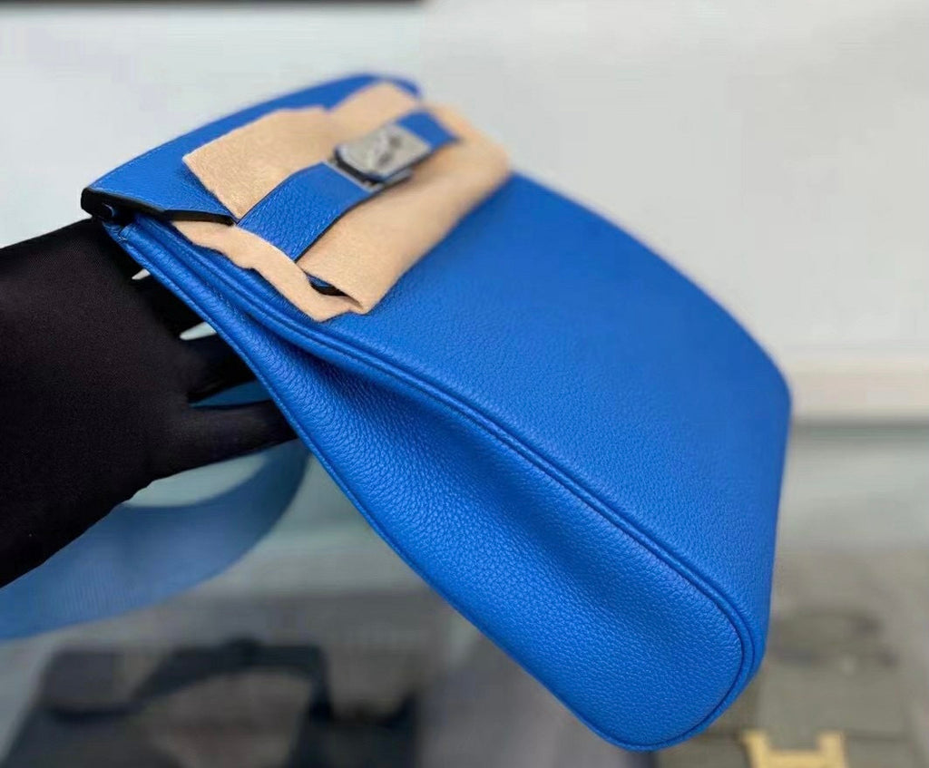Hermes Kelly HAC A Dos Bag Blue Electric Togo Leather Palladium Hardware 2022