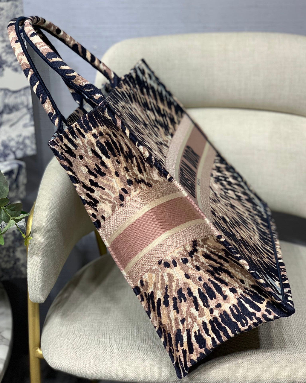 Christian Dior DIOR BOOK TOTE Multicolor Tie & Dior Embroidery