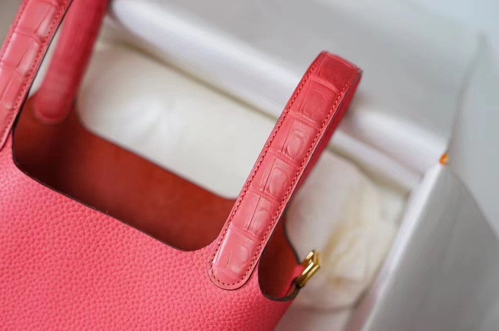 Hermes Picotin lock 18 Touch 8W Rose Azalee