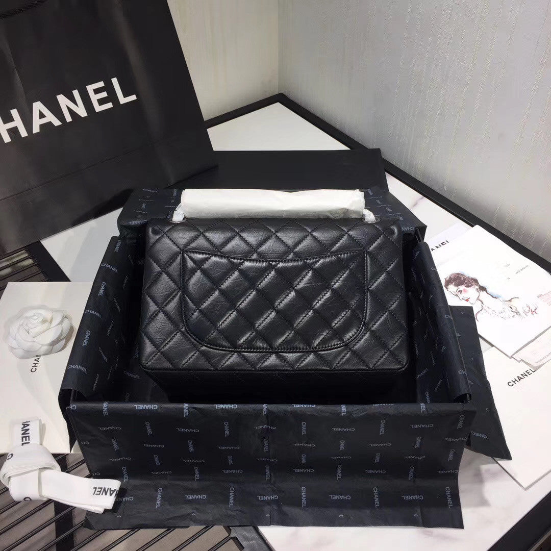 Chanel Large Aged Calfskin  2.55 Handbag SHW