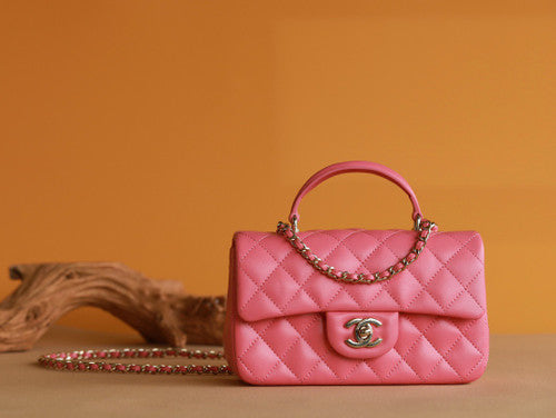 Chanel Fall-Winter 2022/23 Pre-Collection Pink MINI FLAP BAG WITH TOP HANDLE