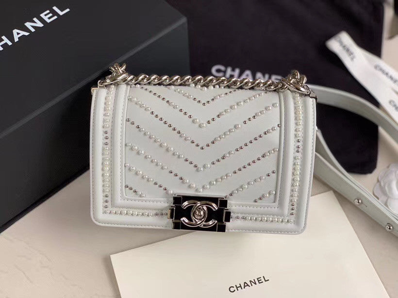 Chanel Small Pearl BOY CHANEL Handbag