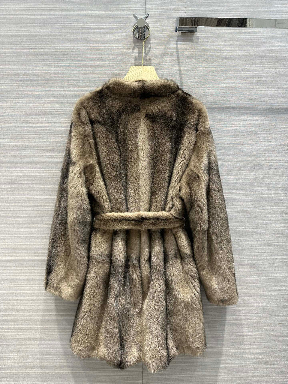 The Row Tanilo Mink belt coat Neutral