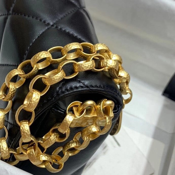 Chanel Flap Bag AS2222 with Gold Coin Charms