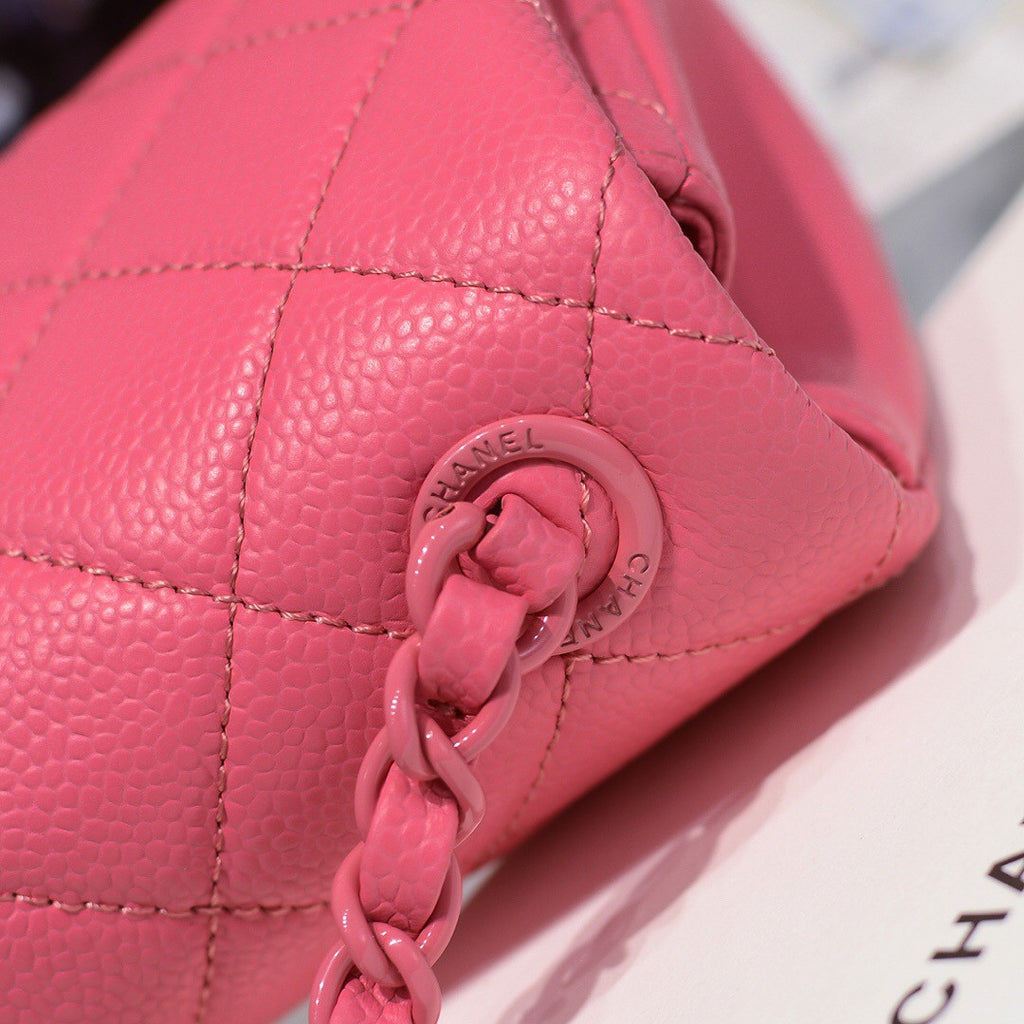 Chanel Flap Bag With Lacquered Metal