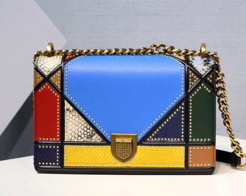 Christian Dior DIORAMA BAG IN MULTI-COLOURED PATCHWORK