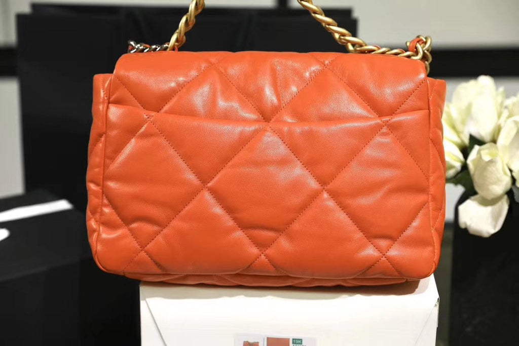CHANEL 19 Large Flap Bag Orange
