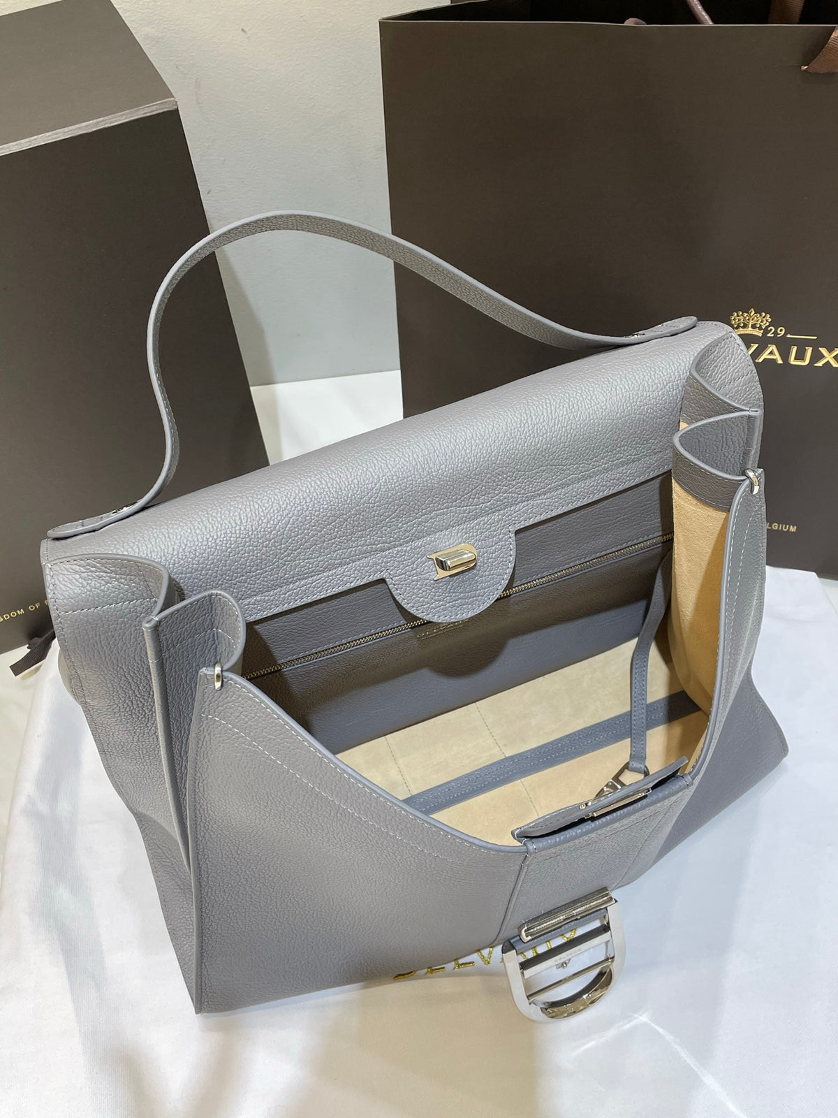 Delvaux Brillant Tempo Large Gray