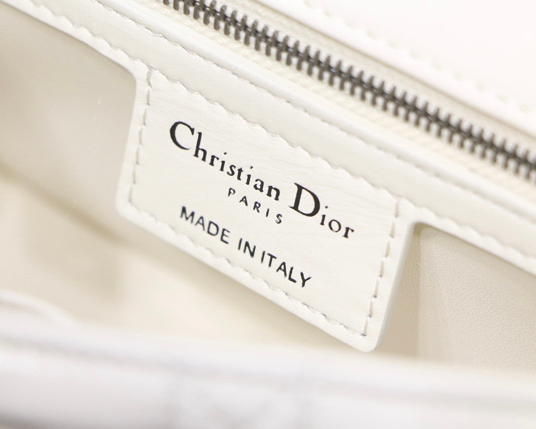 Christian Dior SMALL DIOR CARO BAG Latte Quilted Macrocannage Calfskin