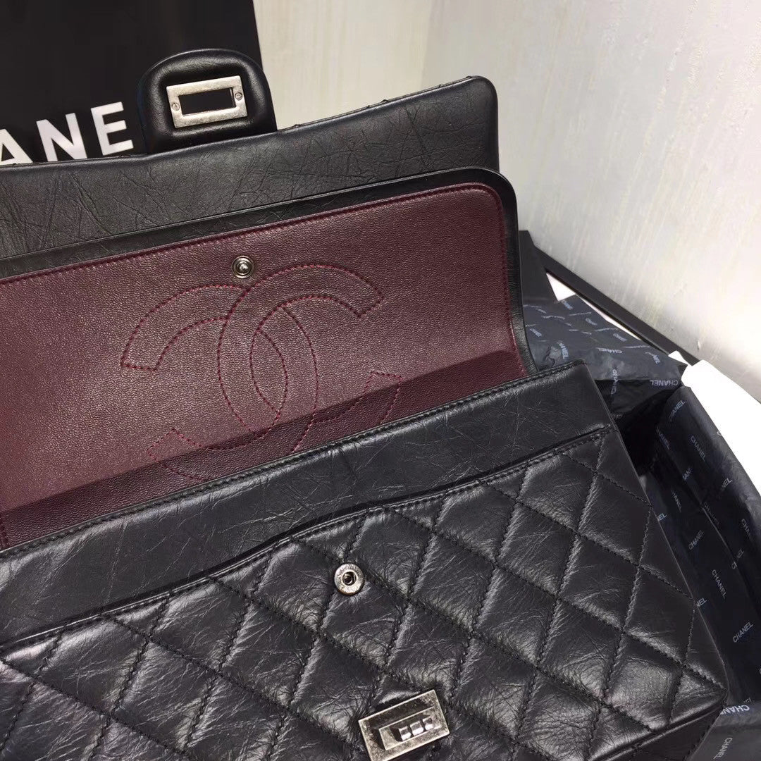 Chanel Large Aged Calfskin  2.55 Handbag SHW