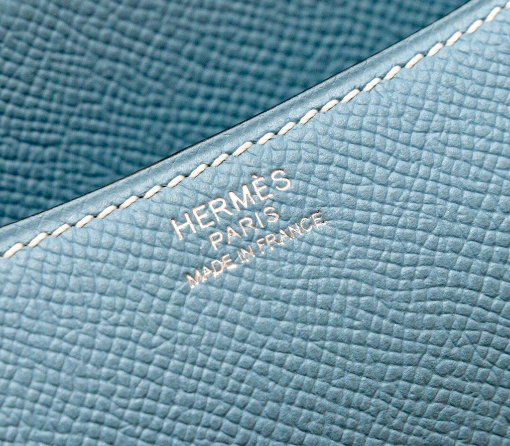 Hermes Blue Jean Constance 24 Epsom bag with palladium Hardwares