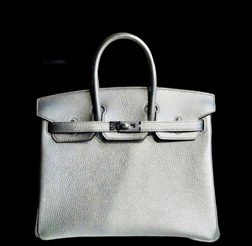 [Exclusive] Hermes Silver Birkin 25 cm Chevre Palladium Hardware