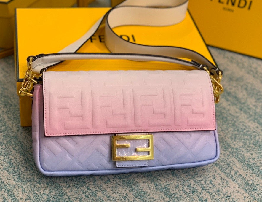 Fendi BAGUETTE Graduated color nappa leather bag