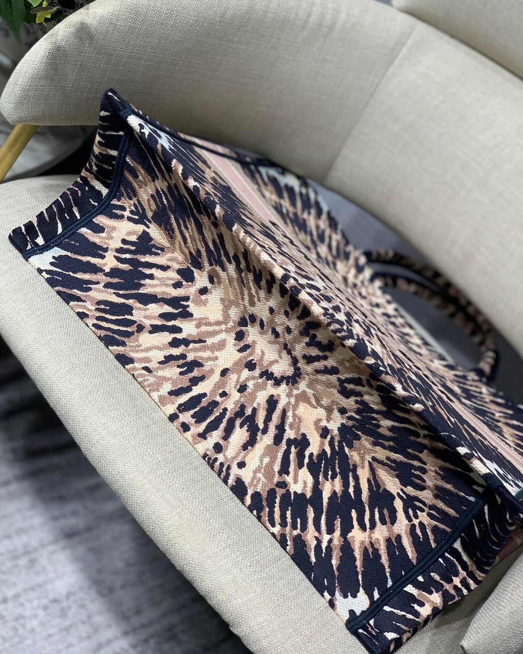 Christian Dior DIOR BOOK TOTE Multicolor Tie & Dior Embroidery