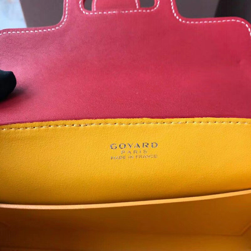 Goyard Saigon Mini  Leather Cross Body Bag Red
