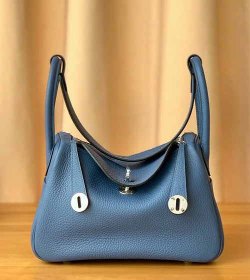 Hermes Lindy 75 Blue Jean  Togo Palladium Hardware
