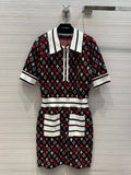 Louis Vuitton 1A8M5I  GAME ON TROMPE L’OEIL JACQUARD KNIT POLO DRESS