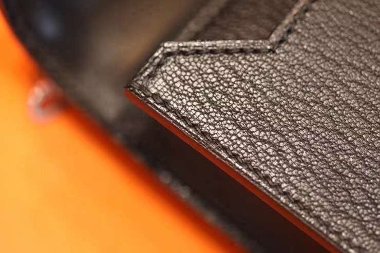 Hermes Verrou Chaine mini bag 17cm Black Chevre Mysore