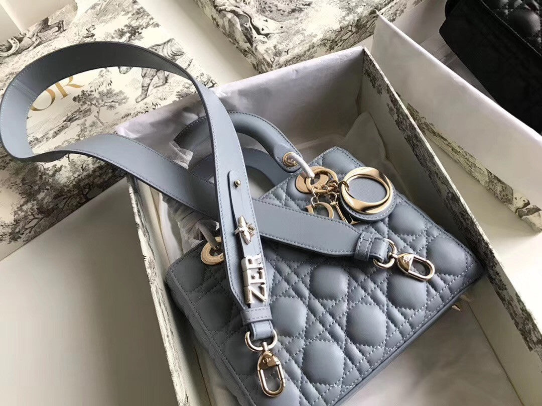Christian Dior MY ABCDIOR LAMBSKIN BAG Blue