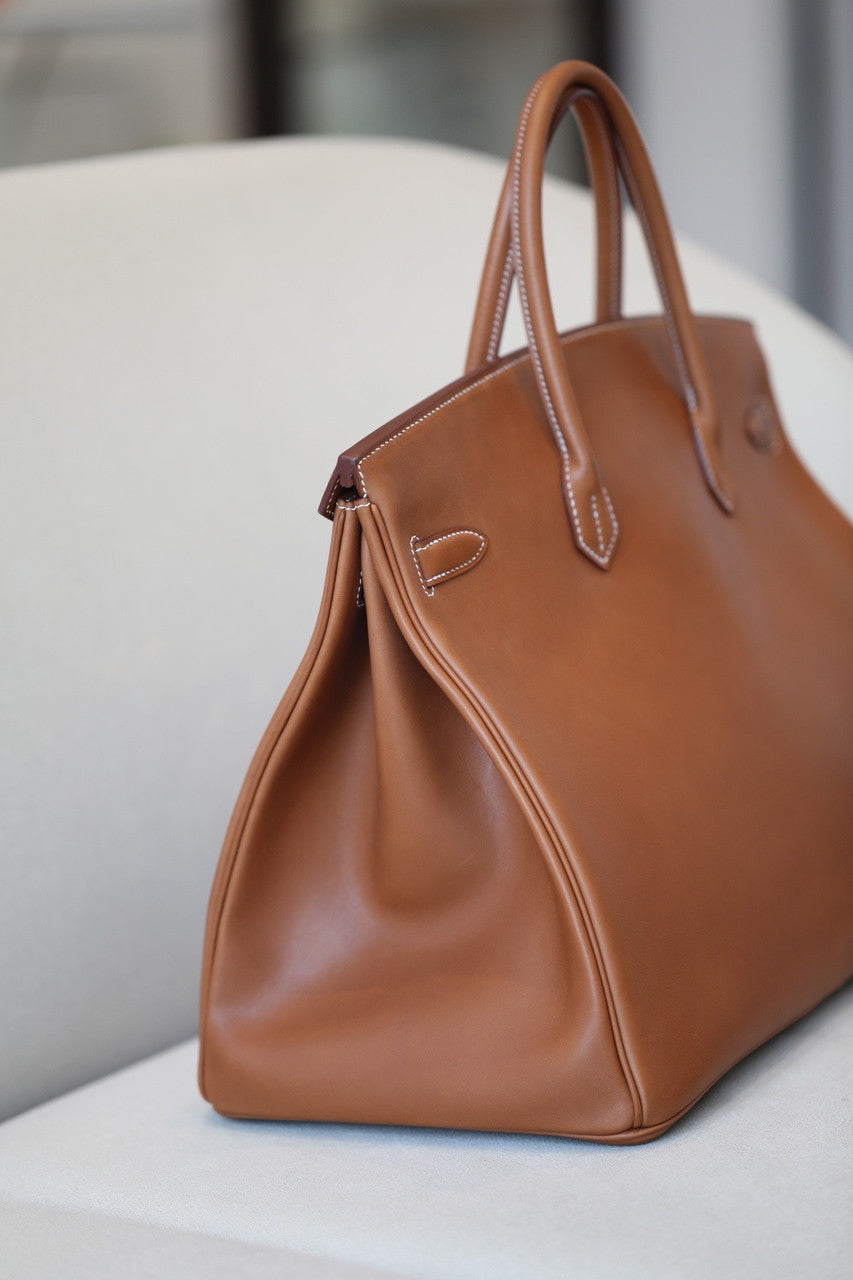Hermes Birkin 40 Fauve Barenia Leather Gold Hardware