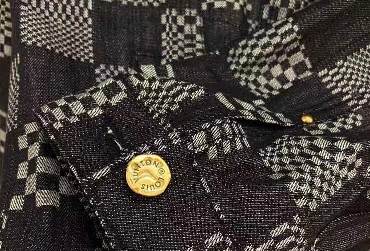 Louis Vuitton 1A8WBK  DISTORTED DAMIER DENIM JACKET