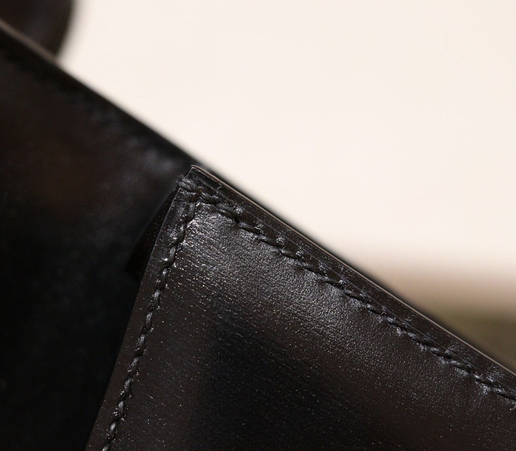 Hermès Hermes Constance micro handbag in black box leather