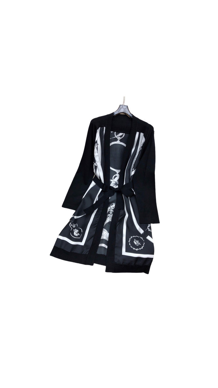 Hermes Promenade du Matin Remix" long twillaine cardigan