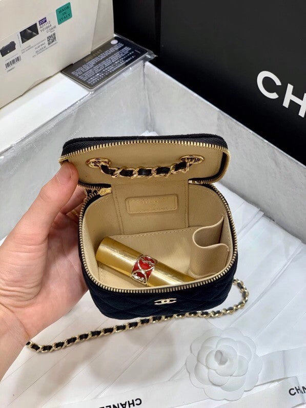 Chanel Small Vanity with Chain Black