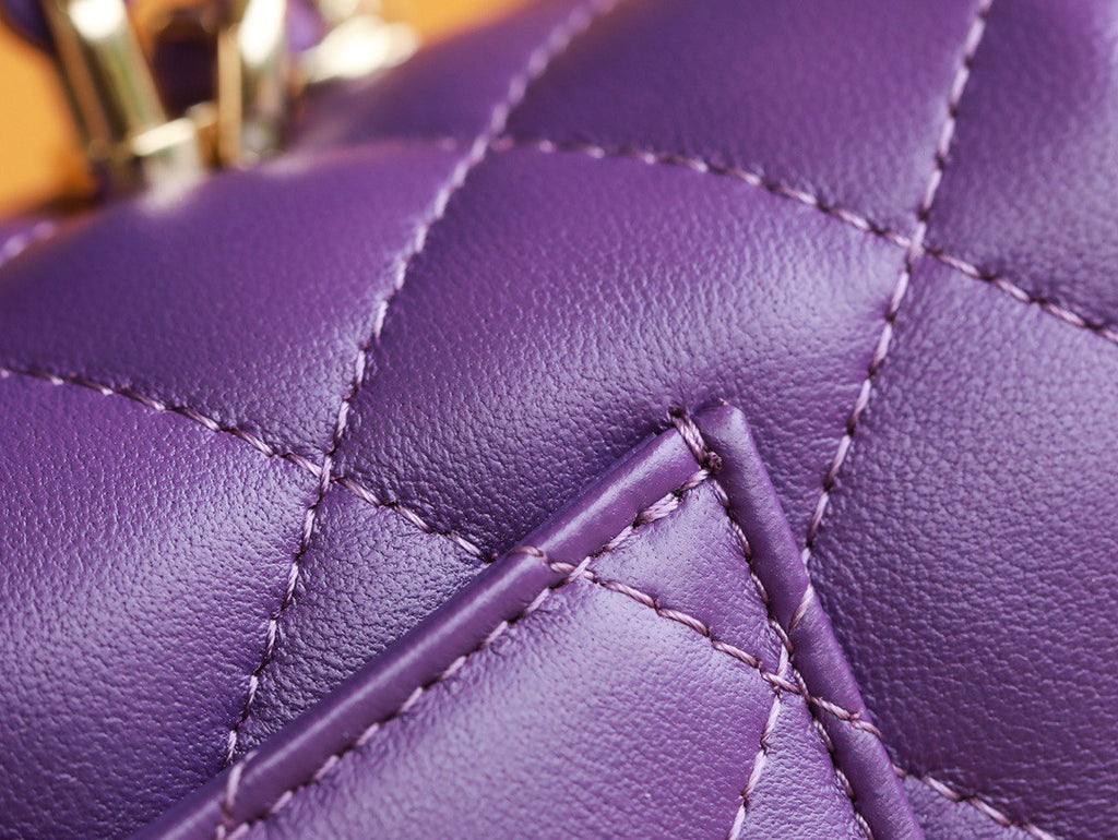 Chanel Fall-Winter 2022/23 Pre-Collection Purple  MINI FLAP BAG WITH TOP HANDLE