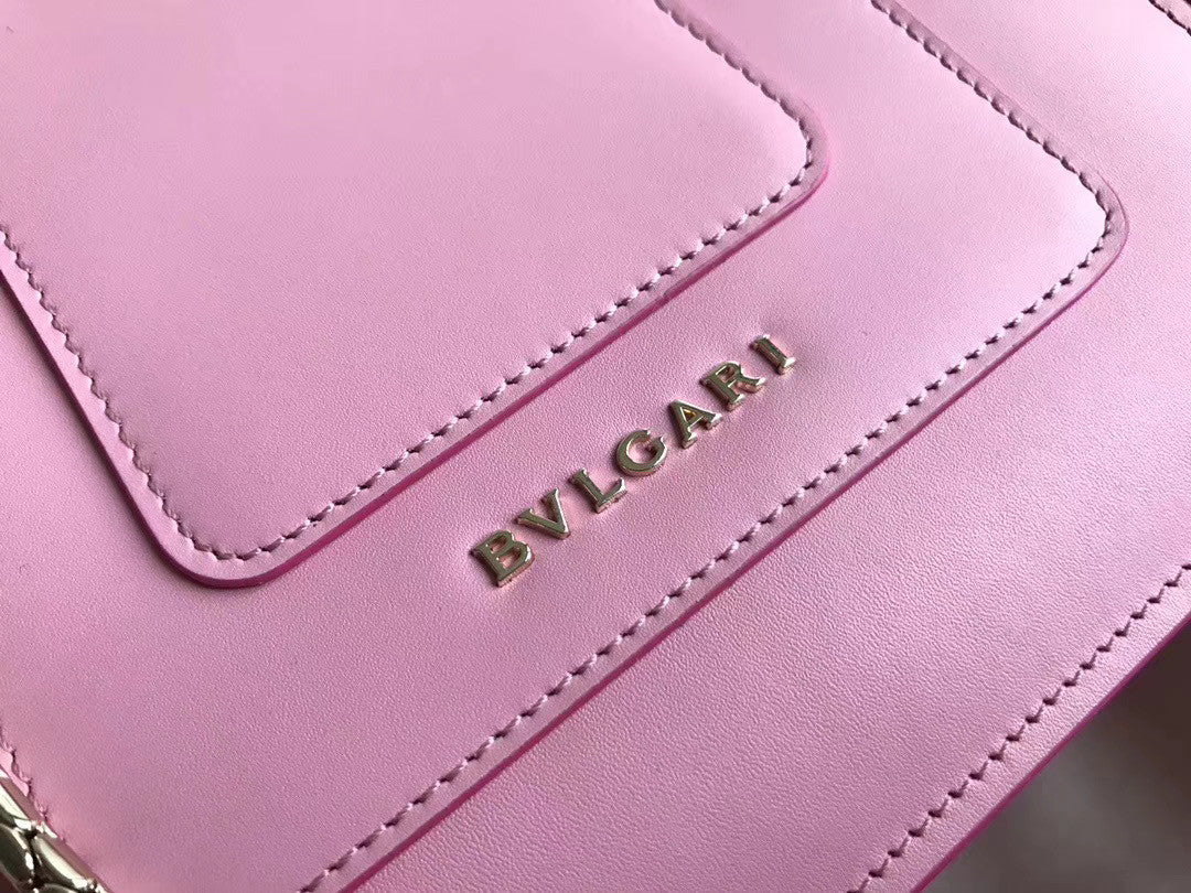 BVLGARI Limited Edition Serpenti Forever leather shoulder bag Pink