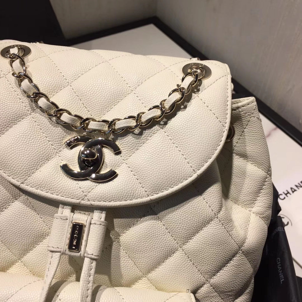 Chanel DUMA LEATHER BACKPACK WHITE