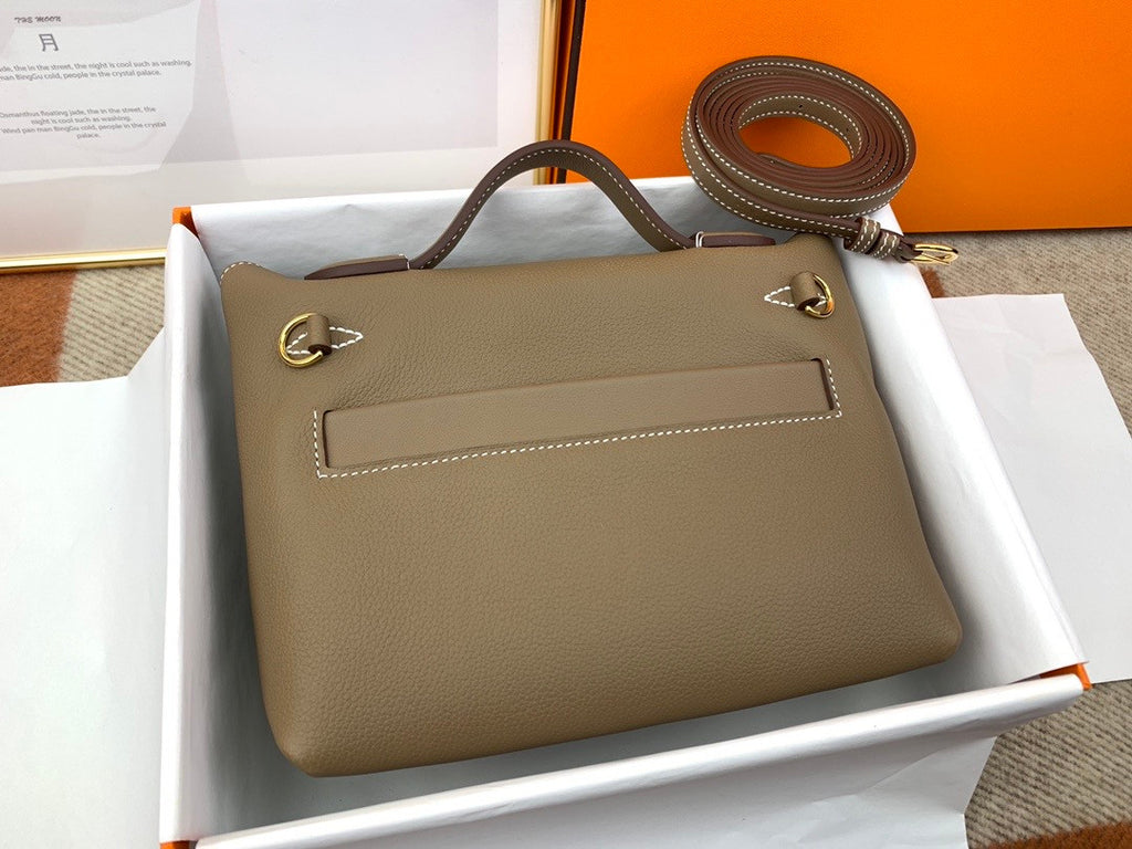 Hermès Mini 24/24 – 21 Bag Etoupe Evercolor/Swift leather