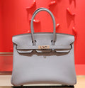 Hermes J7 Blue Lin Birkin 25cm Togo Palladium Hardware